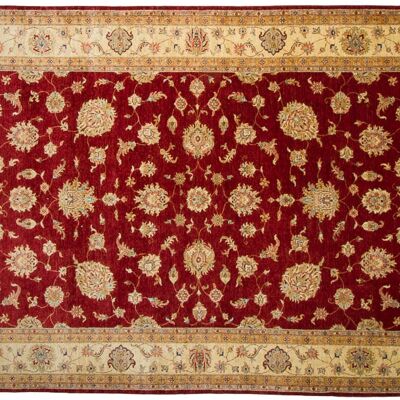 Afghan Chobi Ziegler 354x260 alfombra anudada a mano 260x350 rojo, oriental, pelo corto