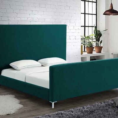 Leone Bed Single Plush Velvet Green
