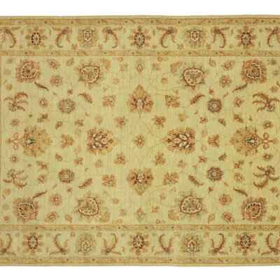 Afghan Chobi Ziegler 234x175 alfombra anudada a mano 180x230 beige floral pelo corto Orient