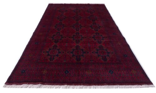 Afghan Khal Mohammadi 296x200 Handgeknüpft Teppich 200x300 Rot Geometrisch Muster