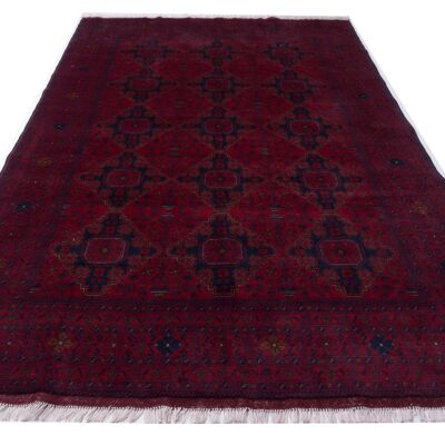 Afghan Khal Mohammadi 296x200 hand-knotted carpet 200x300 red geometric pattern