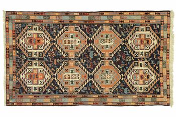 Tapis persan kilim 190x115 tissé main 120x190 motif géométrique multicolore 1