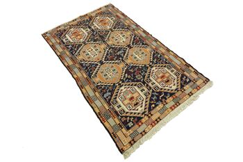 Tapis persan kilim 190x115 tissé main 120x190 motif géométrique multicolore 4