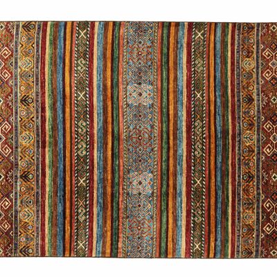 Afghan Ziegler Khorjin 174x120 tapis noué à la main 120x170 motif géométrique rouge