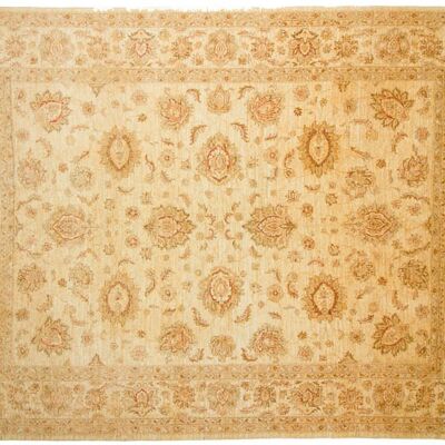 Afghan Chobi Ziegler 308x237 Handgeknüpft Teppich 240x310 Beige Orientalisch Kurzflor