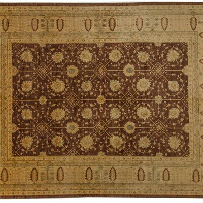 Afghan Chobi Ziegler 394x297 alfombra anudada a mano 300x390 marrón, oriental, pelo corto