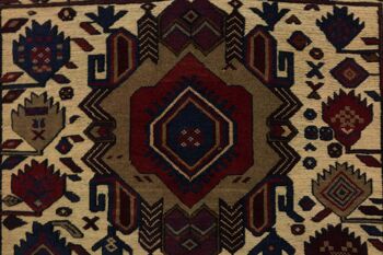 Tapis tissé à la main Afghan Gol Barjasta 186x120 120x190 motif géométrique multicolore 5