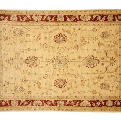 Afghan Chobi Ziegler 249x167 Handgeknüpft Teppich 170x250 Beige Blumenmuster Kurzflor