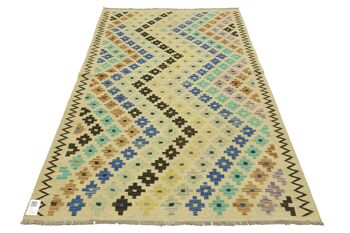 Afghan Maimana Kilim coloré 244x167 tapis tissé à la main 170x240 travail manuel salle d'Orient 2