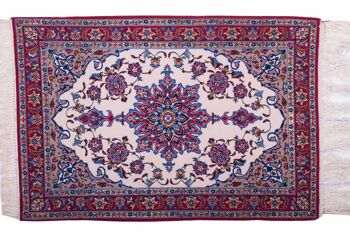 Tapis persan Ispahan 107x74 noué main 70x110 multicolore, oriental, poils courts 1