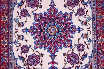 Tapis persan Ispahan 107x74 noué main 70x110 multicolore, oriental, poils courts 5