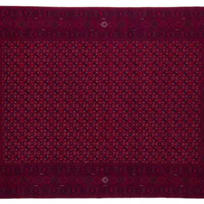 Alfombra oriental afgana 292x194 alfombra anudada a mano 190x290 estampado geométrico rojo