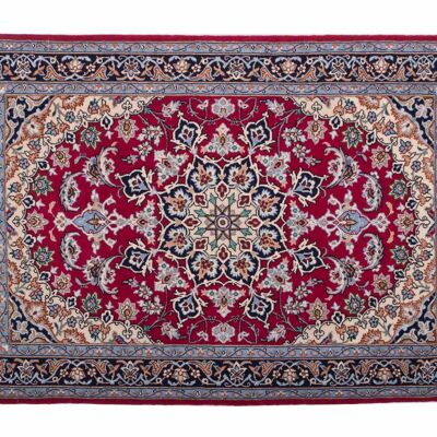 Perser Isfahan 104x70 Handgeknüpft Teppich 70x100 Mehrfarbig Orientalisch Kurzflor