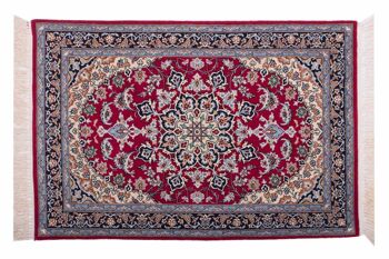 Tapis persan Ispahan 104x70 noué main 70x100 multicolore, oriental, poils courts 1