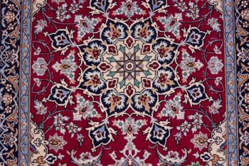 Tapis persan Ispahan 104x70 noué main 70x100 multicolore, oriental, poils courts 5