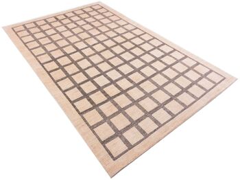 Tapis Afghan Modern Chobi Ziegler 300x198 noué main 200x300 beige géométrique 3