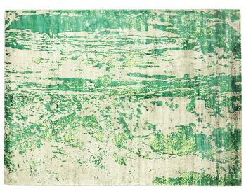 Handloom Vintage 230x160 tapis tissé à la main 160x230 vert abstrait travail manuel Orient 1