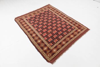 Tapis Afghan Chapabaft 163x145 noué main 150x160 carré multicolore 4