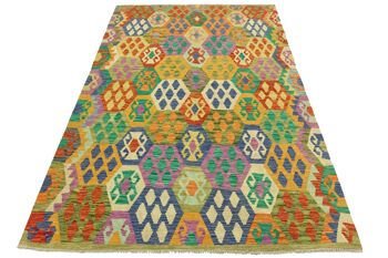 Afghan Maimana Kilim coloré 255x187 tapis tissé à la main 190x260 travail manuel chambre orientale 2