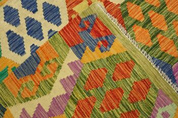 Afghan Maimana Kilim coloré 255x187 tapis tissé à la main 190x260 travail manuel chambre orientale 5