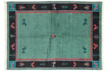 Gabbeh 253x186 tapis noué main 190x250 tapis oriental bleu oriental à poils courts 1