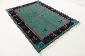 Gabbeh 253x186 tapis noué main 190x250 tapis oriental bleu oriental à poils courts 3