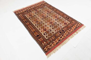 Tapis Afghan Mauri Kabul 155x118 noué main 120x160 motif géométrique or 3