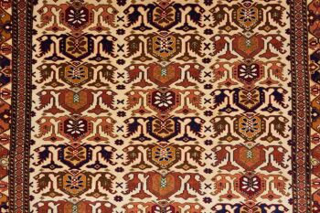 Tapis Afghan Mauri Kabul 155x118 noué main 120x160 motif géométrique or 5