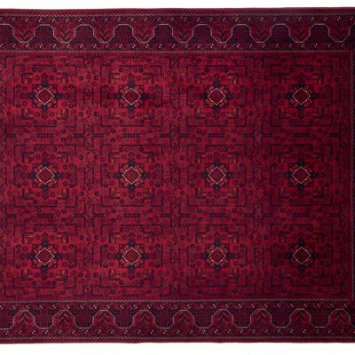 Afghan Belgique Khal Mohammadi 197x150 alfombra anudada a mano 150x200 marrón geométrico
