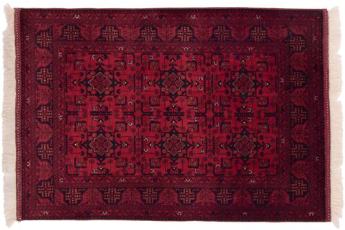 Afghan Belgique Khal Mohammadi 149x104 Handgeknüpft Teppich 100x150 Braun Geometrisch