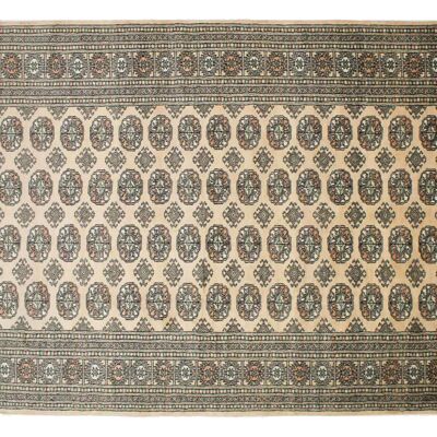 Tapis Pakistan Boukhara 246x156 noué main 160x250 beige motif géométrique, poils ras