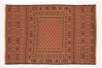 Tapis tissé main Afghan Mushwani Kilim 185x126 130x190 orange artisanal oriental 1