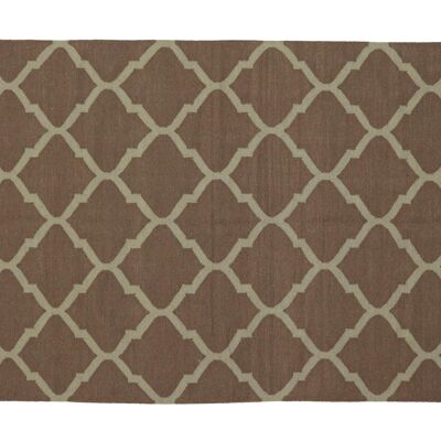 Kilim 270x170 tappeto tessuto a mano 170x270 ornamenti marroni lavorazione manuale Orient room