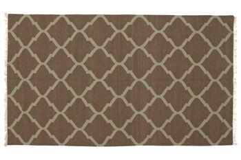 Kilim 270x170 tapis tissé main 170x270 ornements marron travail manuel Chambre d'Orient 1