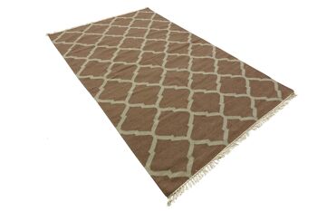 Kilim 270x170 tapis tissé main 170x270 ornements marron travail manuel Chambre d'Orient 3