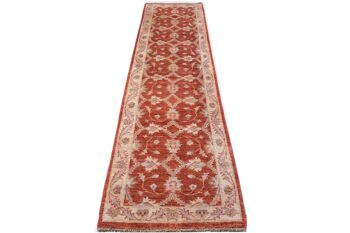 Tapis afghan Chobi Ziegler 310x79 noué main 80x310 tapis de passage rouge oriental 1