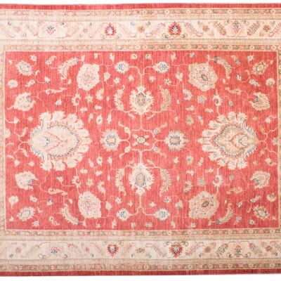 Afghan Feiner Chobi Ziegler 200x146 Handgeknüpft Teppich 150x200 Rot Blumenmuster