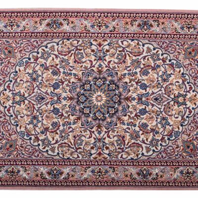 Tappeto persiano Isfahan 104x72 annodato a mano 70x100 orientale multicolore a pelo corto