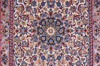 Tapis persan Ispahan 104x72 noué main 70x100 multicolore, oriental, poils courts 5