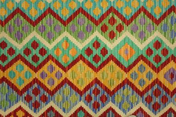 Afghan Maimana Kilim Coloré 196x156 Tapis tissé à la main 160x200 Artisanat Chambre Orient 4