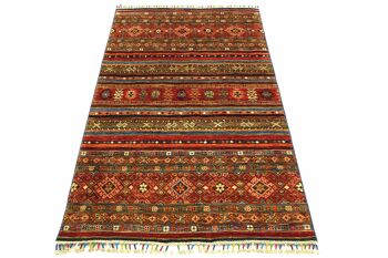 Afghan Khorjin Shaal 182x120 tapis noué à la main 120x180 motif géométrique rouge 2