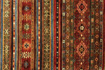 Afghan Khorjin Shaal 182x120 tapis noué à la main 120x180 motif géométrique rouge 5