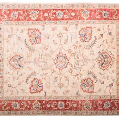 Afghan Feiner Chobi Ziegler 144x105 tappeto annodato a mano 110x140 motivo floreale rosso