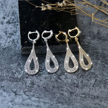 Boucles d'oreilles gouttes argent 3