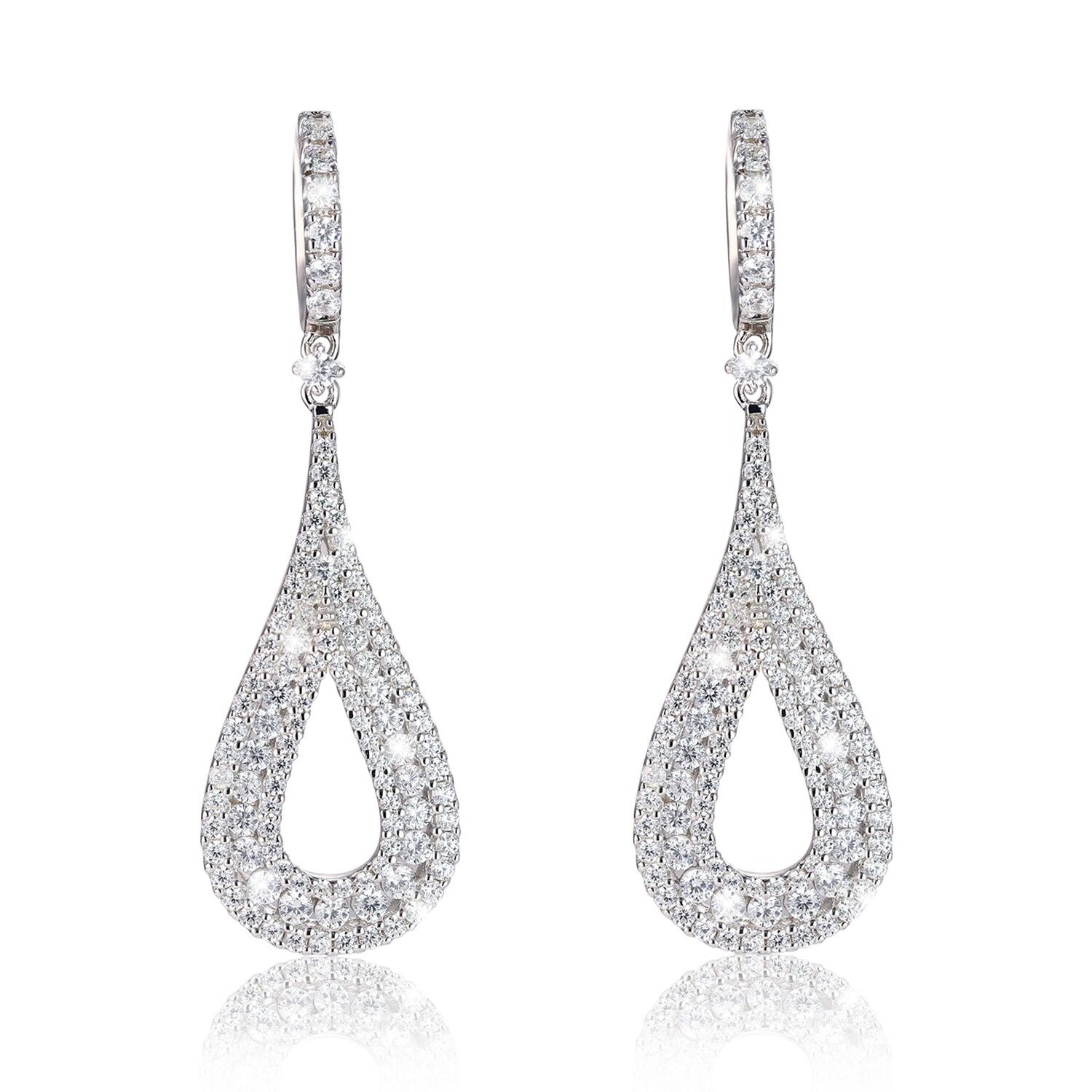 Pendientes gotas plata