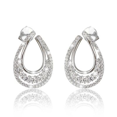 Elipse silver earrings