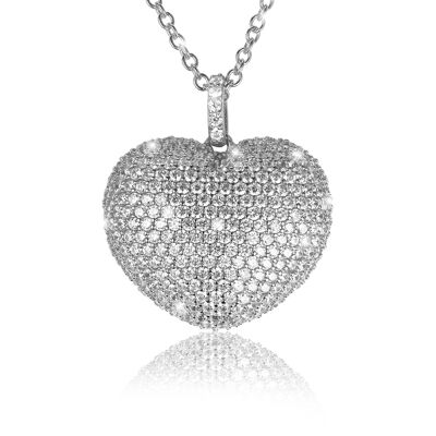 Collier pendentif coeur en argent