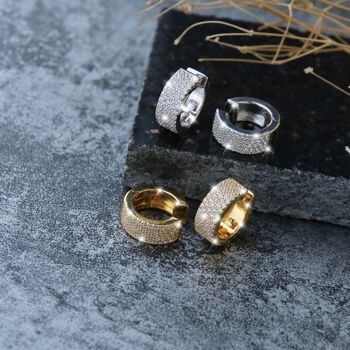 Boucles d'oreilles créoles - argent 4