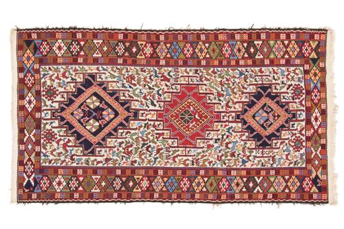 Perser Sumakh 205x117 Handgewebt Teppich 120x210 Mehrfarbig Orientalisch Handarbeit