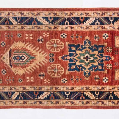 Afghan Chobi Ziegler 162x96 alfombra anudada a mano 100x160 rojo, oriental, pelo corto